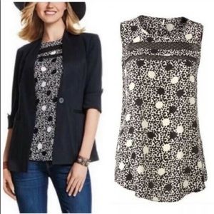 CAbi blue and white polkadot tank Jot Top